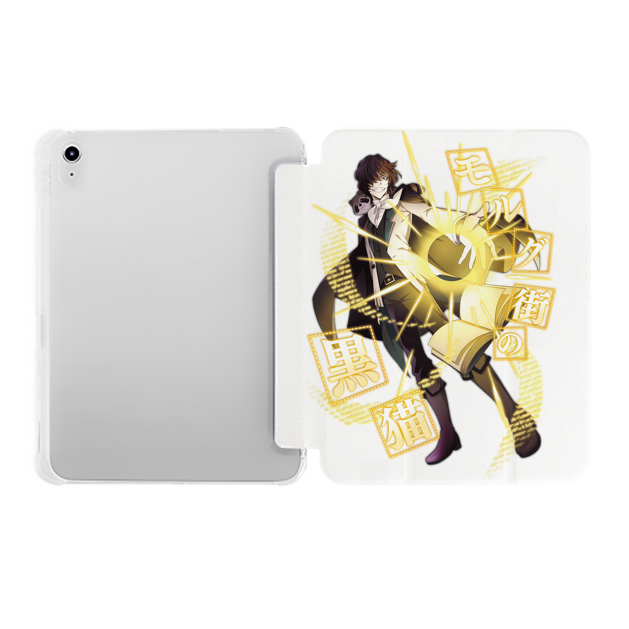 （画像用） 文豪ストレイドッグス Bungo Stray Dogs IPad ケース ペン収納付き 三つ折りスタンド PUレザー×シリコン 対応機種9.5/10.5/10.9インチ